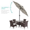 Best Choice Products 7.5ft Outdoor Solar Patio Umbrella for Deck, Pool w/ Tilt, Crank, LED Lights - 2 of 4
