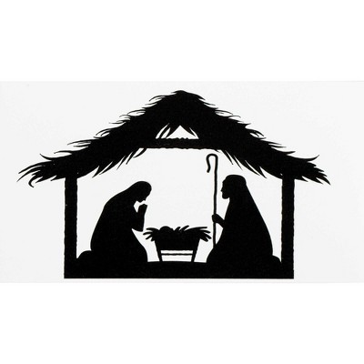 Dicksons Holy Family Silhouette Black 5 x 2.75 Inch Magnet Refrigerator Magnet