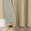 1pc 50"x63" Sun Zero Bronte Floral Jacquard 100% Blackout Rod Pocket Curtain Panel Taupe - 4 of 4