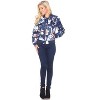 Women's Floral Bomber Jacket - White Mark - 2 of 3