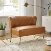 Monica 47" Contemporary Wing back Loveseat for  Living Room and Bedroom Comfy Armless 2-Seater Sofa with Metal Legs | KARAT HOME - 2 of 4