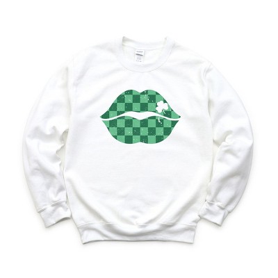 Simply Sage Market Women's Graphic Sweatshirt St. Patrick's Lips