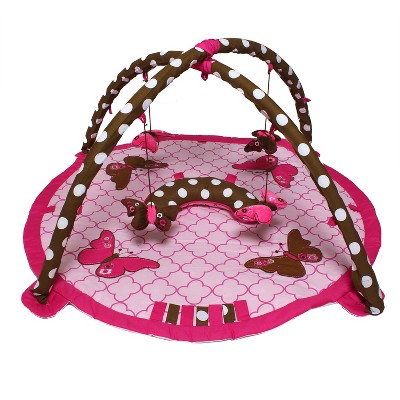 Bacati - Baby Activity Gyms & Playmats (Butterflies Pink/Chocolate)