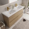 GlasFlength Bathroom Storage Cabinets, Freestanding, Open shelving Bathroom Vanity，Assembly Required, Beige, 59"*19.75"*35.5" - 4 of 4