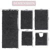 Home Weavers Bell Flower Collection 100% Cotton Tufted Bathroom Rug Set, Non-Slip Latex Bath Rug Set - 3 of 4