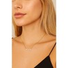 Hollywood Sensation 18K Gold Plated Sterling Silver Necklace with Three Round Cut Cubic Zirconia Stones 16 Inches Gold - 4 of 4