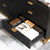 Dresser for Bedroom, 53.5” Large Dresser Organizer, 6 Drawer Dresser with Golden Metal Handle and Legs, Dressers with Drawers - 3 of 4