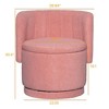 CAVINAS Upholstered Accent Chair with Storage Space,Modern Swivel Chairs for Bedroom,Reading Room,Gray/Beige/Pink - 3 of 4