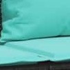 black color x turquoise cushion color