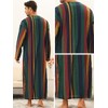Lars Amadeus Men's Long Sleeves Button Striped Nightgown with Pockets - 4 of 4