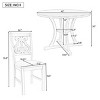 Dining Sets 5 Piece, Dining Sets Round With 4 Fabric Chairs, Round Dining Table With Storage Shelf, Counter Height Dining Sets-Cuddlewood - 4 of 4