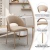 CLIHOME Set of 2 Indoor Accent Chair PU Dining Chairs with Metal Legs - 4 of 4