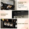 Farmhouse Coffee Bar Cabinet with Wine Rack, 47'' Coffee Bar Station with Power Outlet, Goblet Holder, 5 Hooks, With Glass Racks - 3 of 4