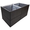 VidaXL Garden Planter Black 61.8 in.x31.5 in.x31.5 in. Poly Rattan - 3 of 4