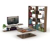 NicBex Geometric Bookcase 4/6/7-Shelf Art Deco Solid Wood Storage Unit Furniture for Office and Living Rooms, Bedroom, Apartment - 4 of 4