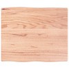 vidaXL Table Top Light Brown 23.6"x19.7"x0.8" Treated Solid Wood Oak Live Edge - 2 of 4