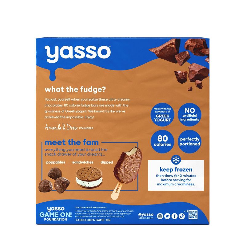 Yasso Frozen Greek Yogurt - Chocolate Fudge Bars - 4ct, 2 of 7