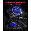 VEVOR 10" 440W Underseat Car Subwoofer, Slim Powered Car Subwoofers with Blue Ambient Light, Low Profile Audio Sub Under the Seat, Black - 3 of 4
