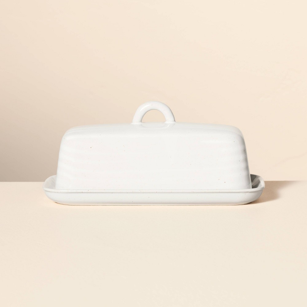 Glazed Stoneware Butter Dish Cream - Hearth & Hand™ with Magnolia