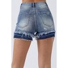 Women's HIGH RISE PATECHED LEG SHORTS - RISEN - image 2 of 3