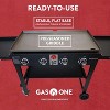 GasOne 36-Inch Flat Top Propane Griddle Cooking Station–Foldable 4 Burner Grill with Pre-Seasoned Griddle for Outdoor Cooking with Side Shelves, Black - 4 of 4