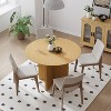 42" Farmhouse Round Brown Dining Table for 4 People with Round Arched Table Legs for Dining Room and Living Room - 2 of 4