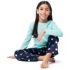Fruit of the Loom Girls Long Sleeve Fleece Pajama Set, 2-Piece, Sizes 4-16 - 2 of 4