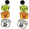 Acrylic Halloween Earrings Set - Cute Ghost, Pumpkin & Bat Designs with Glitter Accents for Cosplay & Parties - 4 of 4