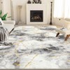 Washable Runner Rug – Modern Non-Slip Abstract Marbled Indoor Carpet for Kitchen, Hallway, Bathroom - 3 of 4