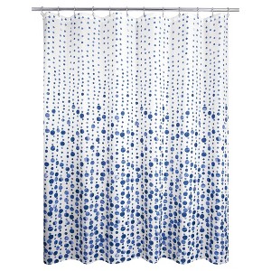 Dotty Shower Curtain - Allure Home Creations: Polyester Fabric, Buttonhole Top, Machine Washable - 1 of 4