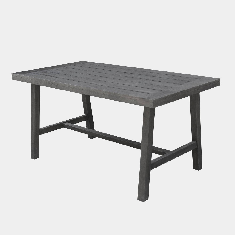 Malibu Rectangle Outdoor Patio Picnic Dining Table Gray Vifah For Sale