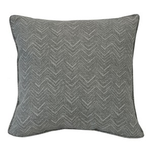 Outdoor Decor by Commonwealth Fifty Shades of Grey Chevron Print Outdoor Pillow Cover 18" x 18" Grey (Cover Only) - 1 of 4