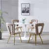 PAGED  Set of 2  Modern Iron Frame Dining Chairs with Plush Cushions & Hairpin Legs,Armless Chairs for Kitchen,Living Room - 2 of 4