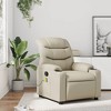 vidaXL Massage Recliner Chair Cream Faux leather Standard Recliner Size - 2 of 4
