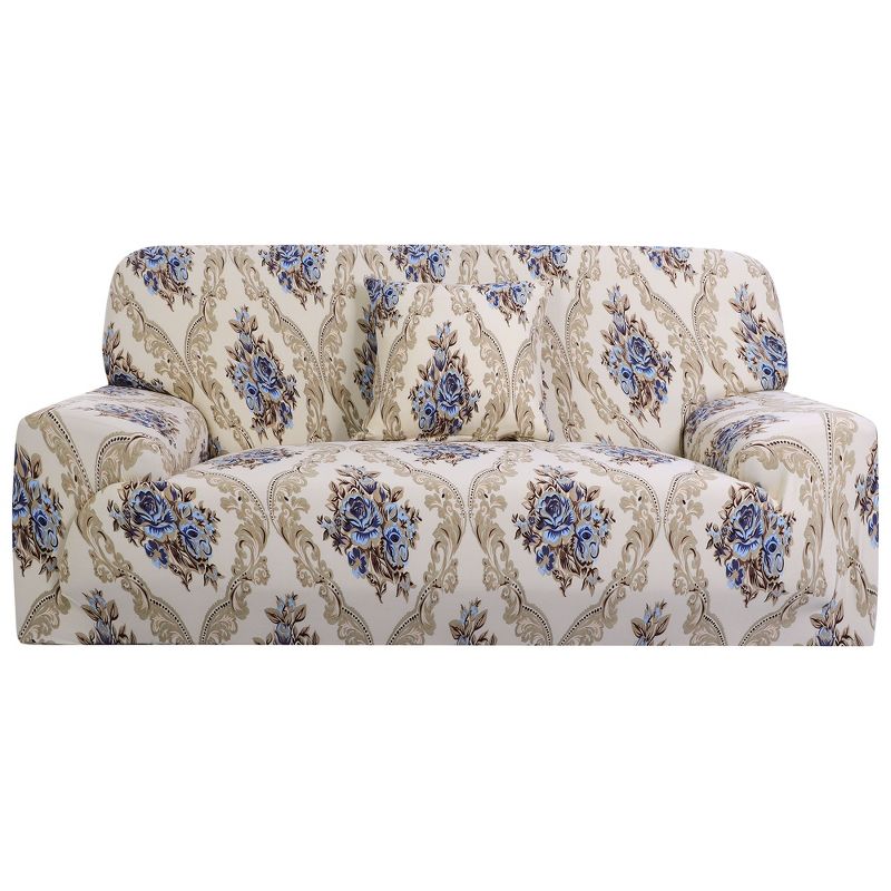 PiccoCasa Stretch Sofa Cover Printed Couch Slipcovers for Sofas with One Pillowcase, 4 of 5