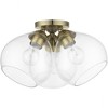 Livex Lighting Catania 3 - Light Semi-Flush Mount in  Antique Brass - 4 of 4