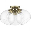 Livex Lighting Catania 3 - Light Semi-Flush Mount in  Antique Brass - image 4 of 4