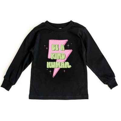 The Juniper Shop Be A Kind Human Lightning Bolt Youth Long Sleeve Tee