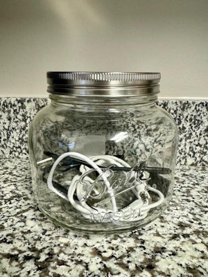 Cornucopia Brands-64oz Clear Half Gallon Wide-mouth Glass Jars With White  Metal Lids 2pk : Target