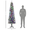 Aghana Digitals 7.5ft Slim Pre-Lit Flocked Christmas Tree with 220 Dual Color LED Lights, 519 Tips, - 3 of 4