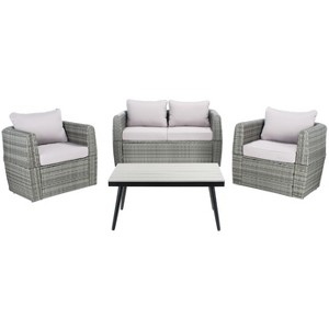 Tarien 4 Pc Living Set - Indoor/Outdoor - PAT7524 - Safavieh - 1 of 4