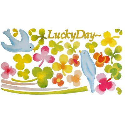 Slickblue Lucky Day Wall Art Decals 12.6" x 23.6" - Bring Good Vibes with Easy-to-Apply Vinyl Stickers