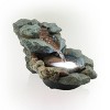 9" Fiberglass Outdoor Fountain Gray/Brown - Alpine Corporation: Electric Resin Tabletop Water Feature with Lighting, 1.6 Gallon Capacity - 4 of 4