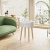 KTMBDW Nightstand, Mid Century Side Table Bedroom with Storage Drawer, Small End Bedside Table with Solid Wood Legs for Bedoom, Small Spaces - 2 of 4