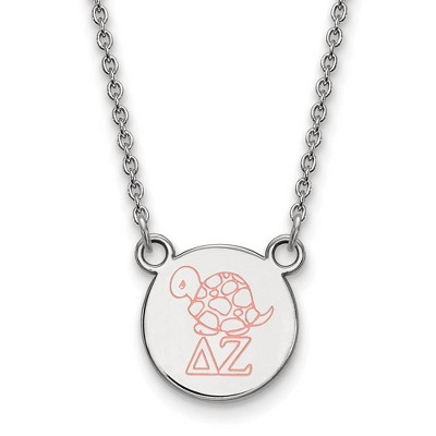 Black Bow Jewelry Sterling Silver Delta Zeta Greek Life Necklace 18 Inch