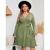 Women's Plus Size Boho Ruffle Dress – Ethereal Tiered Layers & Flowy Bell Sleeves for Garden Parties & Special Occasions - 2 of 4