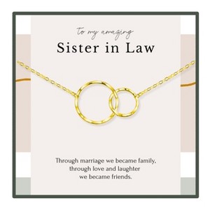 HOPE LOVE SHINE 2 Ring Necklace – Sister in Law Gift from Bride or Groom, Wedding Jewelry for Her - 1 of 4