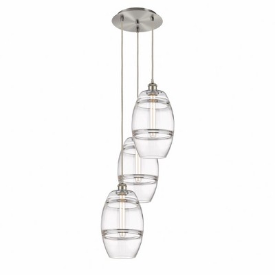 Vaz - 3 Light Cord Hung Multi Pendant In Industrial Style-30.38 Inches Tall and 14.5 Inches Wide