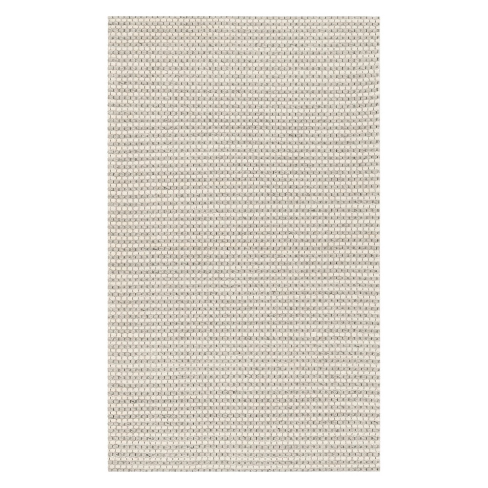 3'x5' Solid Woven Accent Rug Silver/Ivory - Safavieh