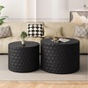 NicBex 2-Piece Stylish Round/Irregular Coffee Table Set,Minimalist Side Table Set,Center Table for Living Room - 3 of 4